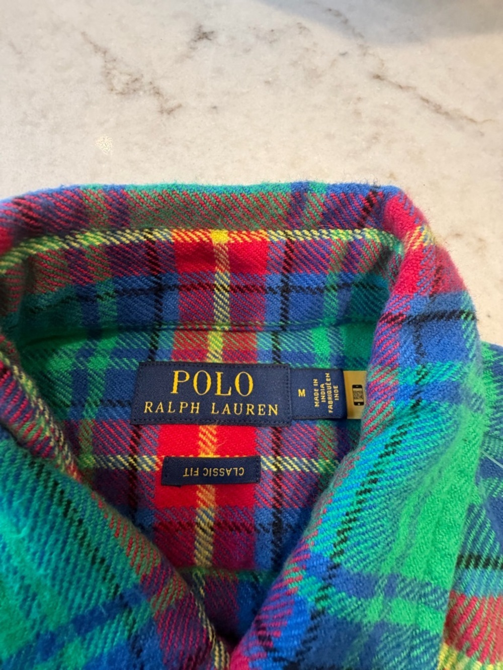 Ralph Lauren Green flannel Plaid Button-Down Shirt with Blue & Yellow Accents M - Picture 5 of 7